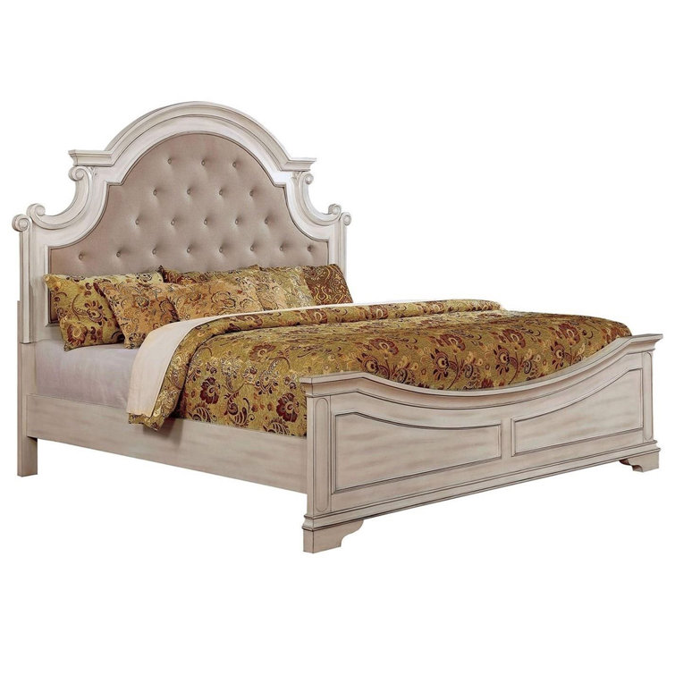 One Allium Way® Tufted Solid Wood and Upholstered Platform Bed
